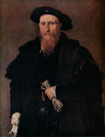 Eldivenli bir beyefendinin portresi, c1543 by Lorenzo Lotto