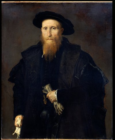 Eldivenli yaşlı bir beyefendinin portresi (Liberale da Pinedel?) by Lorenzo Lotto