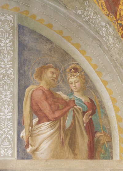 İskenderiyeli Aziz Catherine ve Aziz Bartholomew, c.1525 by Lorenzo Lotto