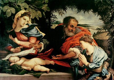 İskenderiyeli Aziz Catherine ile Kutsal Aile, 1533 by Lorenzo Lotto