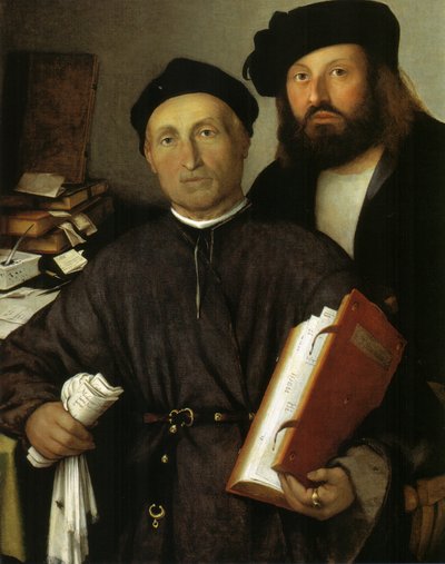 Doktor Giovanni Agostino della Torre ve Oğlu Niccolò, 1515 dolayları (tuval üzerine yağlı boya) by Lorenzo Lotto
