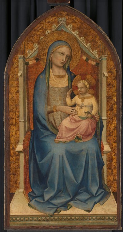bakire ve çocuk by Lorenzo Monaco (school of)