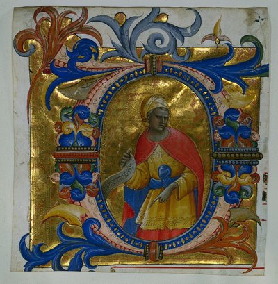 Bir Kademeli Kesilmiş Bir Peygamber ile İlk D[eus in loco], 1409-10. by Lorenzo Monaco
