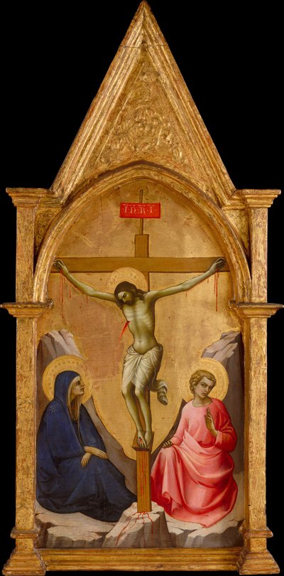 Bakire ve Evangelist Aziz John arasında Çarmıha Gerilmiş İsa, yaklaşık. 1406. by Lorenzo Monaco