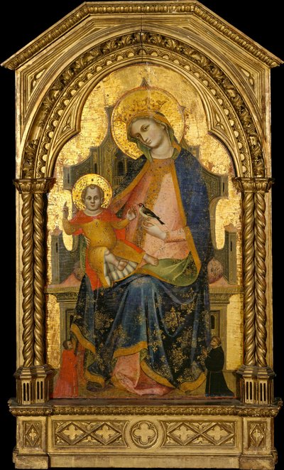 Madonna ve Çocuk İki Bağışçıyla Enthroned, ca. 1360-65. by Lorenzo Veneziano
