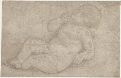 Yatan bir Mesih Çocuk için çalışma by Lorenzo di Credi (attributed to)