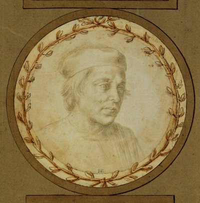 Takkeli bir adam büstü ... by Lorenzo di Credi