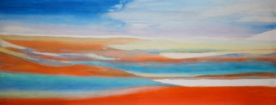 Mucize Su,2004,(ahşap panel üzerine gesso üzerine yağ ve gomalak) by Lou Gibbs