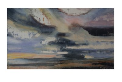 Turner In Translation 2, 2016, gesso panelinde yağ ve gomalak by Lou Gibbs