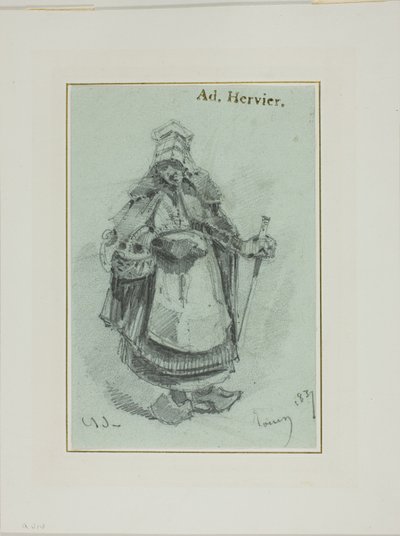 Köylü kadın by Louis Adolphe Hervier