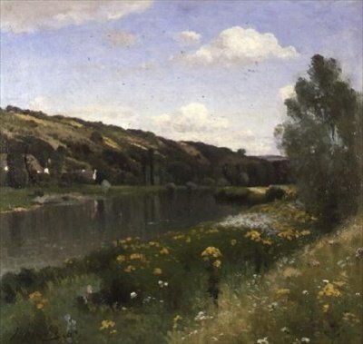 Nehir Manzarası by Louis Alexandre Bouche