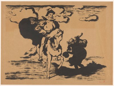 binici ve dilenci by Louis Anquetin