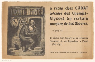 Louis Anquetin'in resim sergisine davet by Louis Anquetin