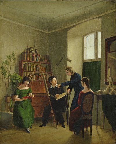 Atölyesindeki Sanatçı, 1828 by Louis Asher