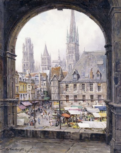 Pazar Yeri, Rouen by Louis Aston Knight