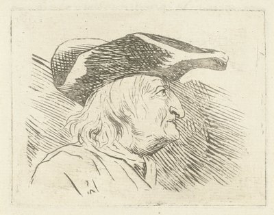 Sağdaki profilde dikişli adamın kafası by Louis Bernard Coclers