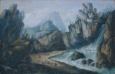 Alplerde Torrent ve Şelale, 1792. by Louis Bélanger