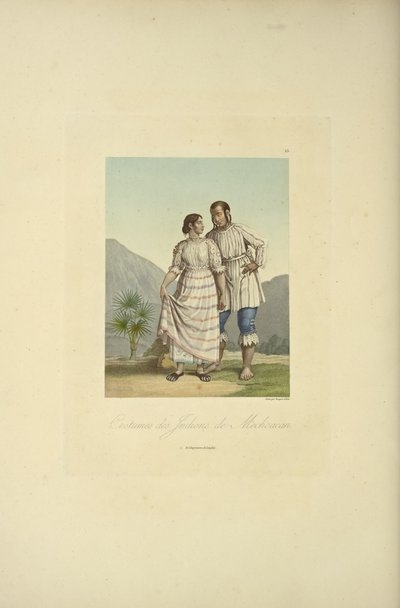 Mechoacan Kızılderililerinin kostümleri, Alexander von Humboldt ve Aime Bonpland tarafından 