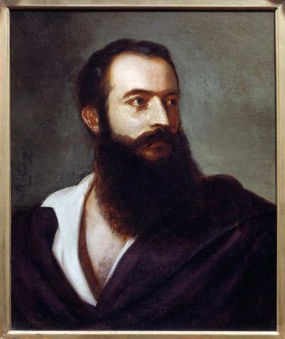 14 Ocak 1858'de III. Napolyon'a yapılan saldırının faili Felice Orsini'nin (1819 - 1858) portresi. Louis Bucheister (? -1881), İtalya tarafından tablo. Tuval üzerine yağlıboya. Karartma: 0,47 x 0,38m. Paris, Musee Karnavalı by Louis Buchheister