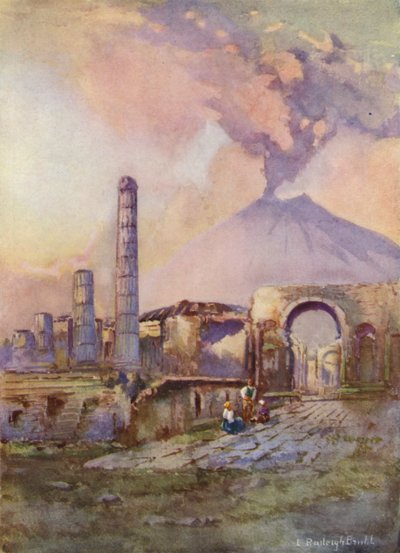 Pompeii, Vezüv uzaktan by Louis Burleigh Bruhl