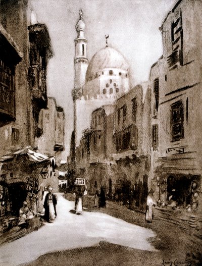 Güneş ışığında eski sokak, Kahire, Mısır, 1928 by Louis Cabanes
