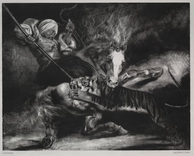 Bir Kaplanın Saldırısı by Louis Candide Boulanger