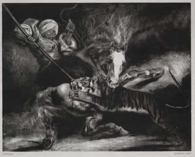 Bir Kaplanın Saldırısı. by Louis Candide Boulanger