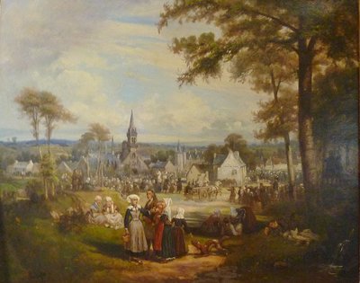 Fransızca: Kermesse bretonne (Notre-Dame-de-Confort). by Louis Caradec