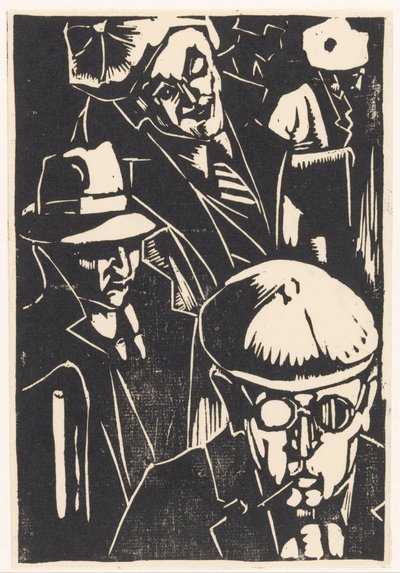 Yoldan geçenler (nesne üzerindeki orijinal başlık) by Louis Cardinaals (signed by artist)