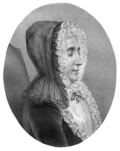 Madame du Deffand - Marie de Vichy-Chamrond (veya Champrond), Marquise du Deffand - 1697-1780 - Carmontelle tarafından gravür - by Louis Carrogis (after) Carmontelle