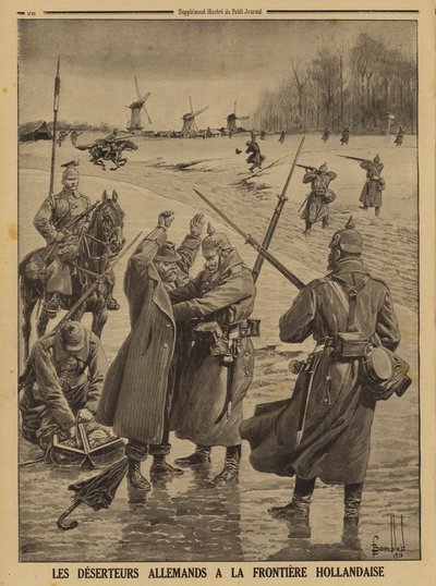 Alman Ordusu kaçakları Hollanda sınırında yakalandı, I. by Louis Charles (after) Bombled
