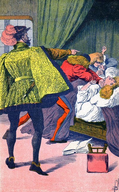 Cesar Borgia kardeşini öldürdü by Louis Charles Bombled