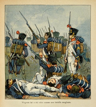 Kont Emmanuel de Las Cases (1766-1842): Grognards at the Wagram Savaşı, Özel Koleksiyon by Louis Charles Bombled