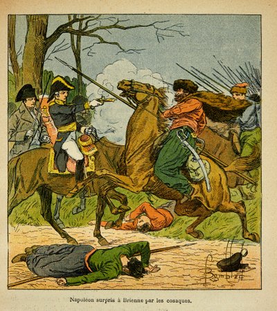 Illustration by Bombled Louis (1862-1927) from the book “The Memorial of Saint Helene” by Count Emmanuel de Las Cases (1766-1842): Napoleon surprised in Brienne by Cossacks, Private Collection by Louis Charles Bombled