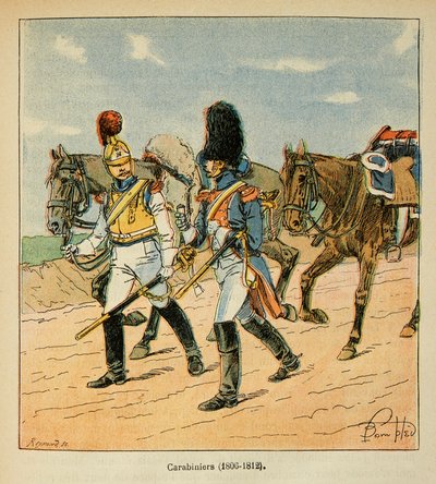 Kont Emmanuel de Las Cases (1766-1842): Carabiniiers (1806 - 1812), Özel Koleksiyon by Louis Charles Bombled