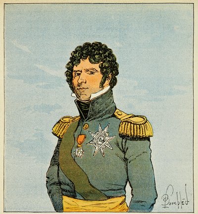 Kont Emmanuel de Las Cases (1766-1842) tarafından yazılan “Saint Helene Anıtı” kitabından Bombled Louis (1862-1927) çizimi: Mareşal Andre Massena (1758-1817), Rivoli Dükü ve Essling Prensi