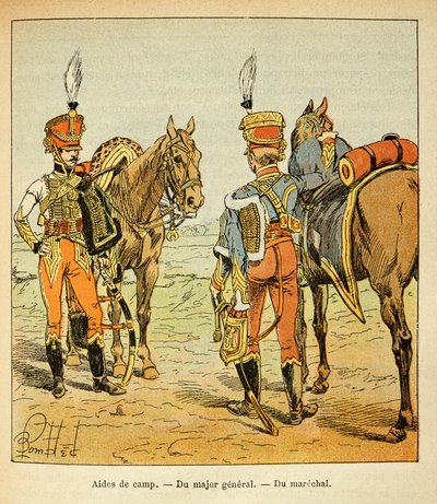 Illustration of Bombled Louis (1862-1927) from the book “The Memorial of Saint Helene” by Count Emmanuel de Las Cases (1766-1842): Aide de camp of the great army: of the major general and of the marechal, Private collection by Louis Charles Bombled