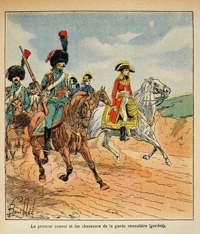 Kont Emmanuel de Las Cases (1766-1842): İlk Konsolos ve Konsolosluk Muhafızlarının Avcıları, Özel Koleksiyon by Louis Charles Bombled