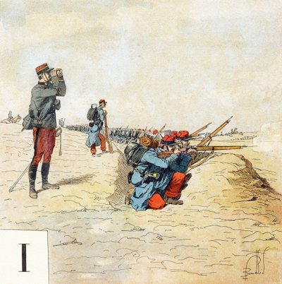 Harf I: Piyade, "Je serai soldat”( Asker olacağım) - Askeri alfabe by Louis Charles Bombled