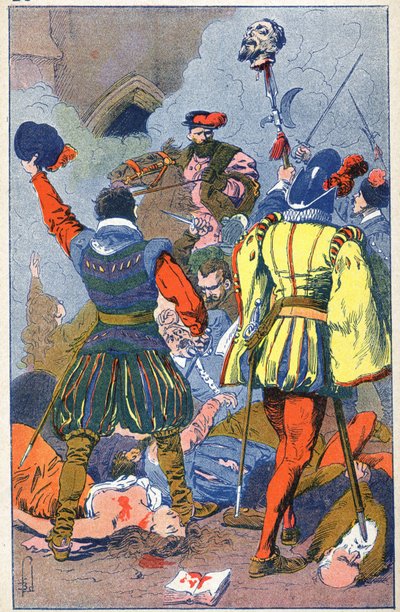 Massacre de protestanlar bir Vassy by Louis Charles Bombled