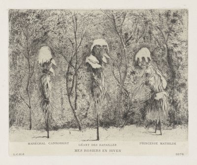 Fransa-Prusya savaşı Mes rosiers en hiver hakkında fantezi kompozisyon (nesnedeki başlık) by Louis Charles Hora Siccama