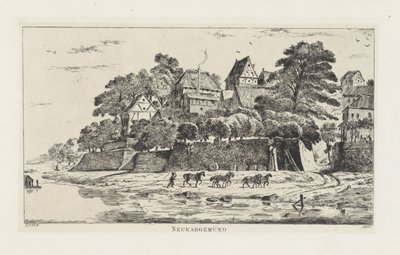 Neckargemünd (Baden-Württemberg) manzarası Neckargemünd (nesne üzerindeki başlık) by Louis Charles Hora Siccama