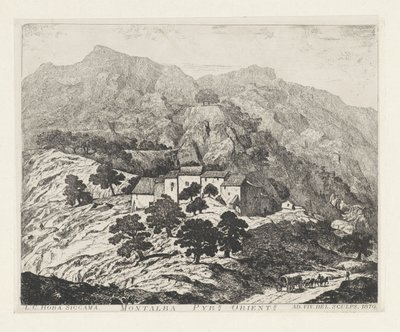 Montalba-le-Château (Frankrijk) Montalba Pyr[eneas]s. Orient[ale]s (nesne üzerindeki başlık) by Louis Charles Hora Siccama