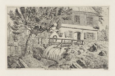 Waterval te Ruhla by Louis Charles Hora Siccama