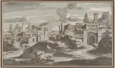 Hayali Klasik Manzara by Louis Cheron