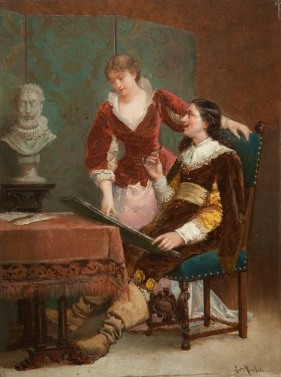 Sanatçının Eleştirmeni by Louis Claude Mouchot