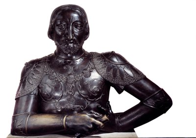 Fransa Kralı I. François'in bronz büstü. Louis Claude Antoine Vasse (1716-1772) 1756 Paris'in heykeli. Louvre müzesi by Louis Claude Vassé