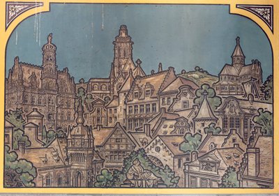 Tren istasyonu binası (Sint-Pietersstation). İç mekan. 1912. Giriş holü. by Louis Cloquet