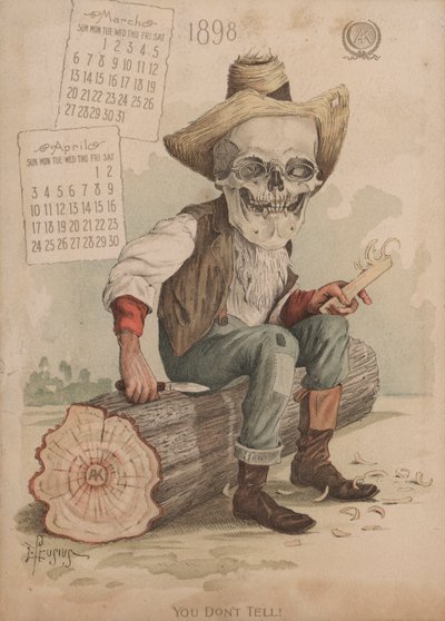 Bir tahta parçasının oyulması, Antikamnia Takvimi için illüstrasyon by Louis Crucius or Crusuius