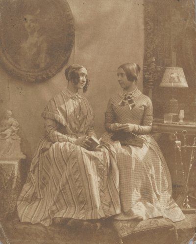 [Sanatçının Karısı ve Kızı], 1846-49. by Louis Désiré Blanquart Evrard